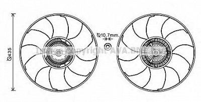AVA QUALITY COOLING vwc332 -  Вентилятор, охлаждение двигателя